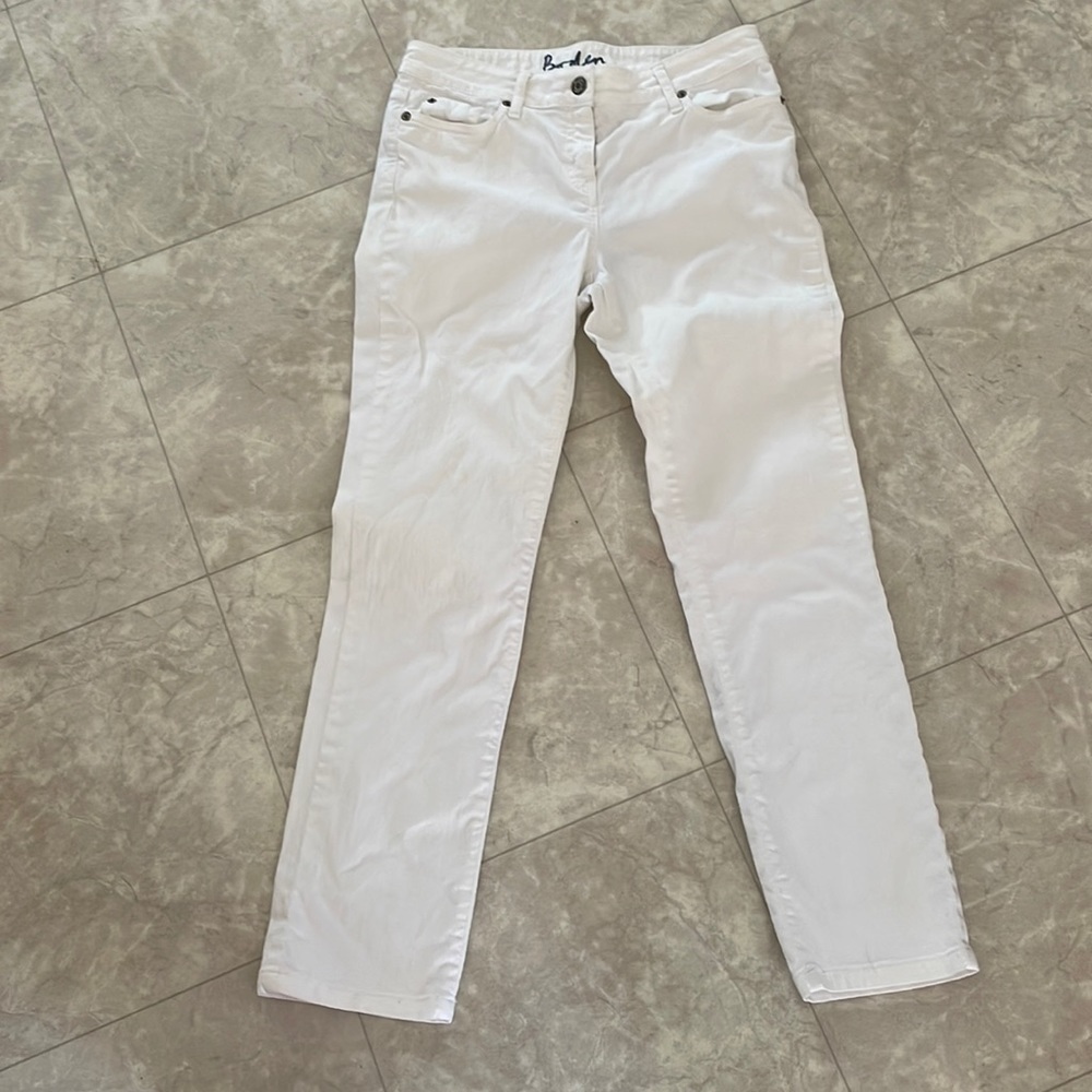 Boden White Ankle Jeans 10L